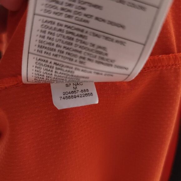 Nike Fit Dry Zip Closure Solid Orange Cycling Tank Top Womens Size M 8-10 - Picture 15 of 16